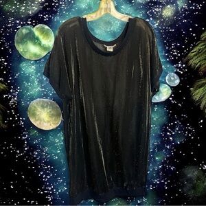 VTG Sand Dollars Gold Lurex Disco Shirt